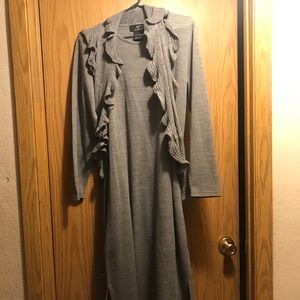 Dress with ruffle vest